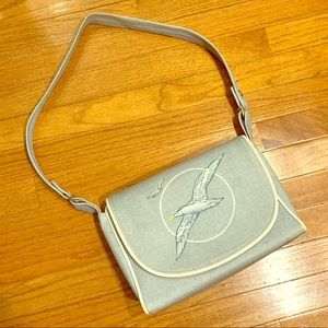 Rare Vintage blue seagull Florida Keys Handbag